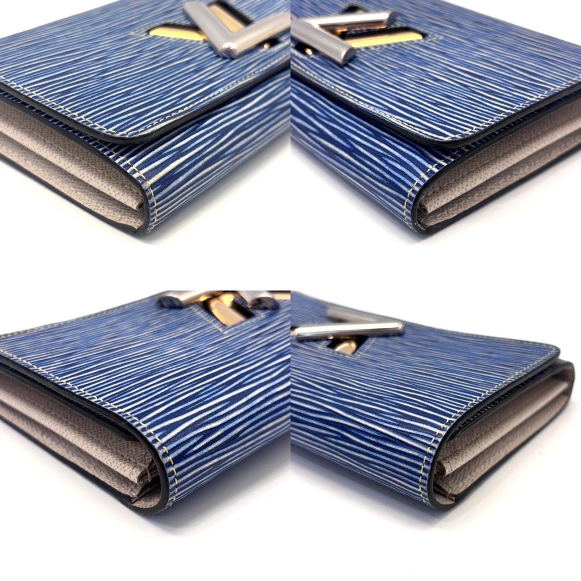 Louis Vuitton Epi Denim Blue Denim Epi Leather Long Wallet
