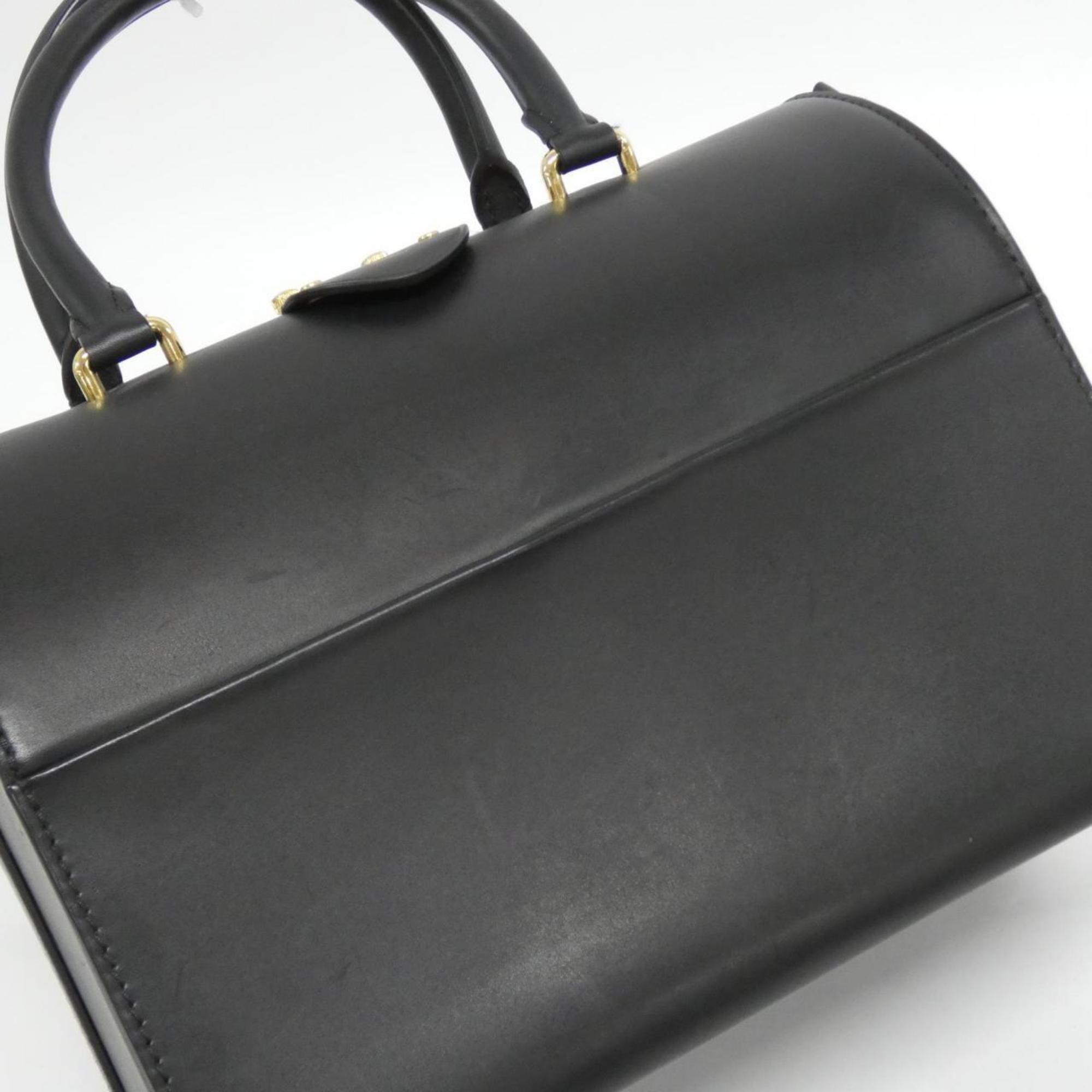 Louis Vuitton Black Leather Boston Bag