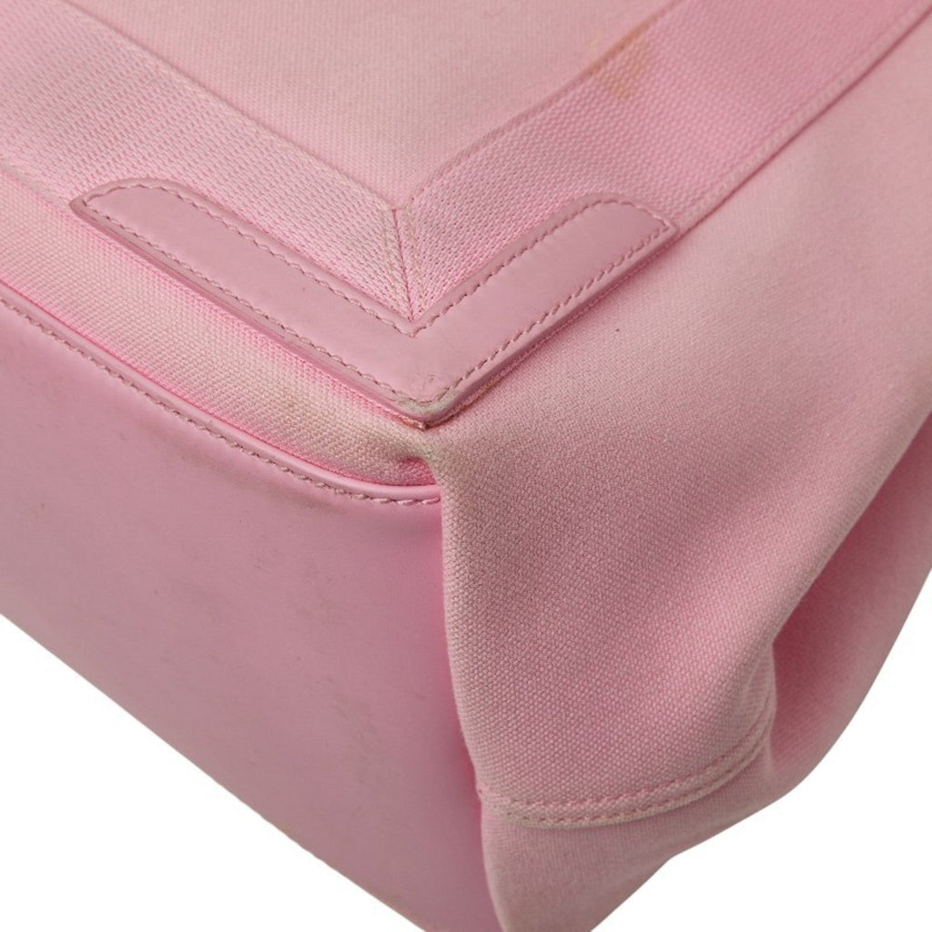 Balenciaga Pink Canvas Leather Hand