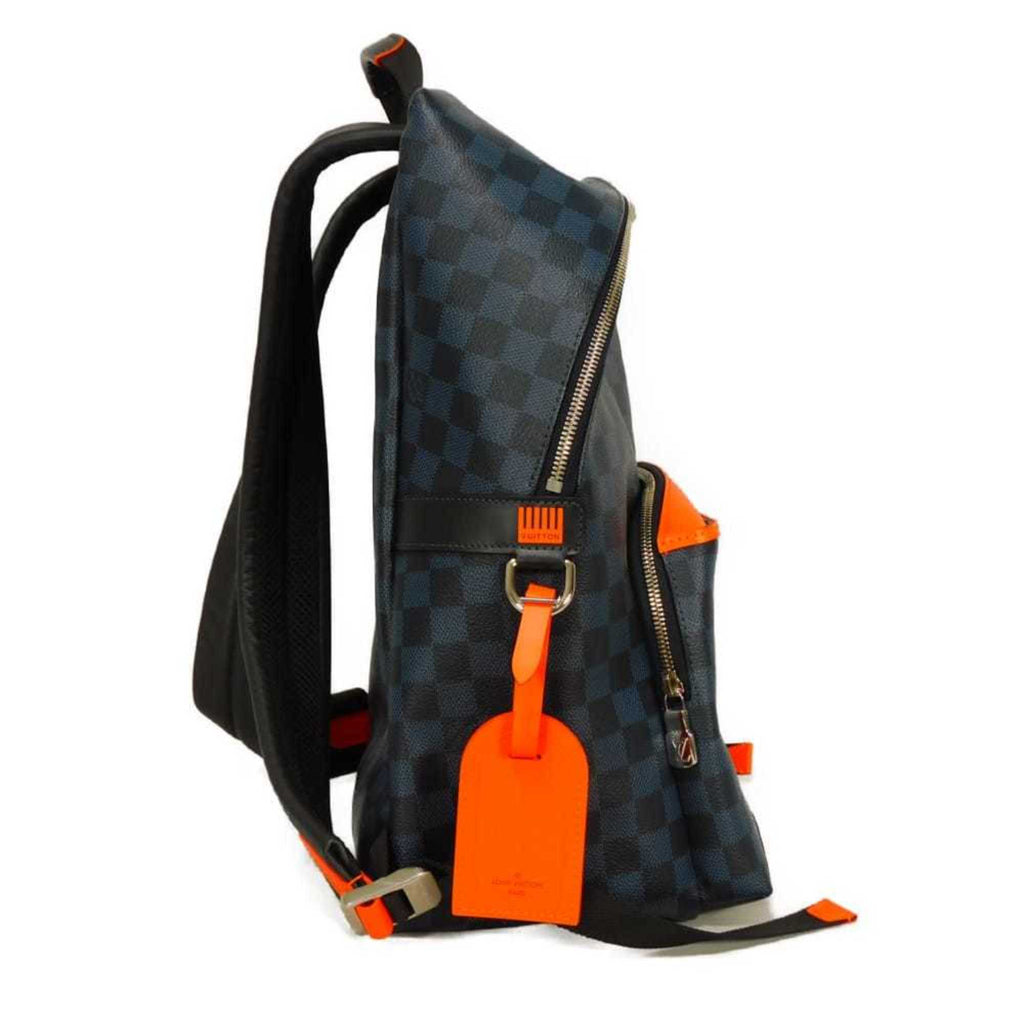 Louis Vuitton Damier Cobalt Navy Orange Damier Canvas Backpack