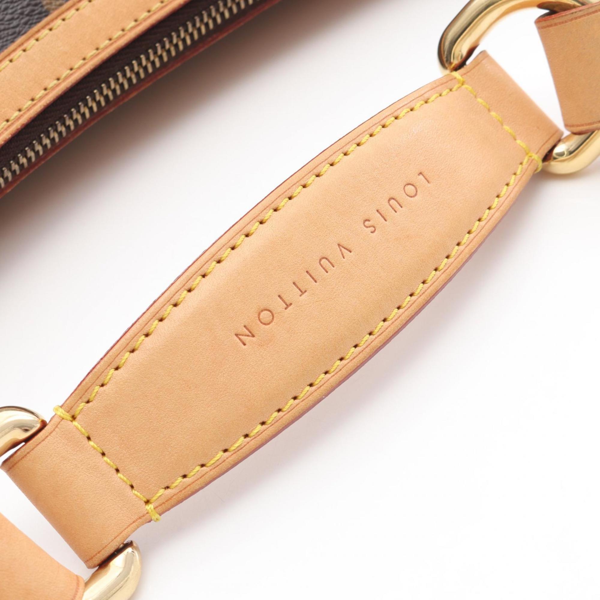 Louis Vuitton Brown Coated Canvas Leather Shoulder Bag