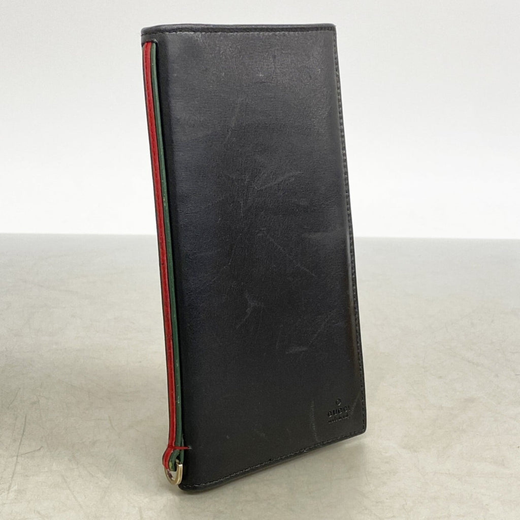 Gucci Black Leather Long Bill Wallet (Bi-Fold) (Pre-Owned)