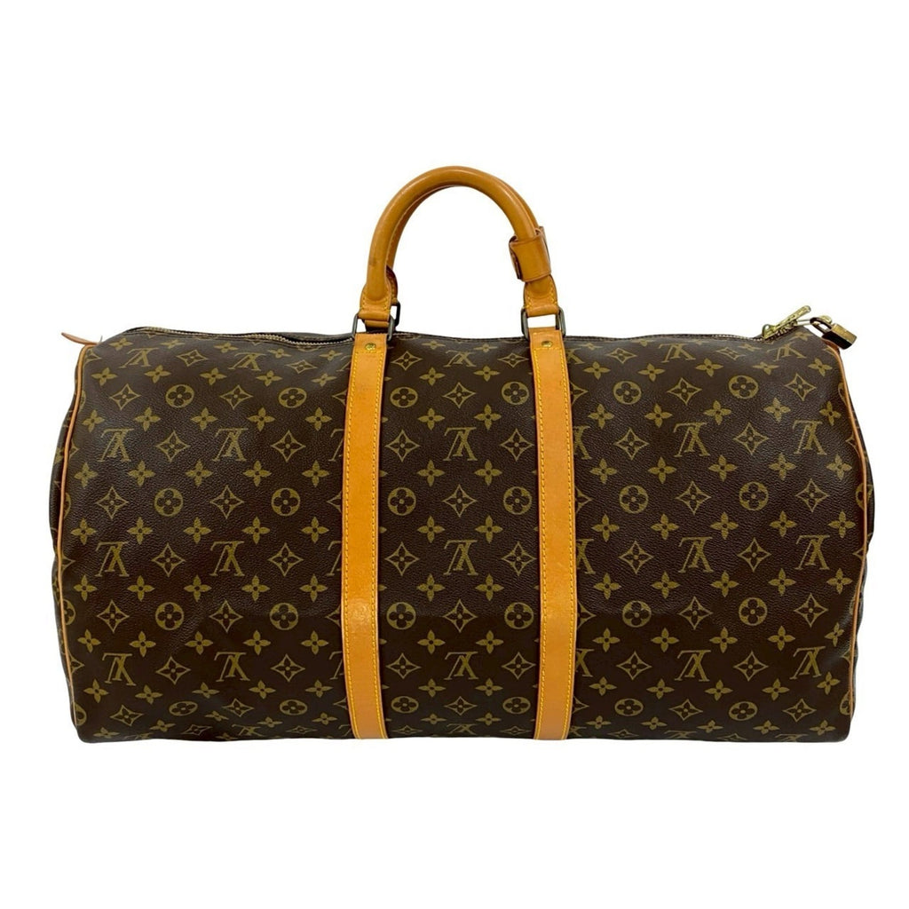 Louis Vuitton Brown Leather Pvc Boston Bag