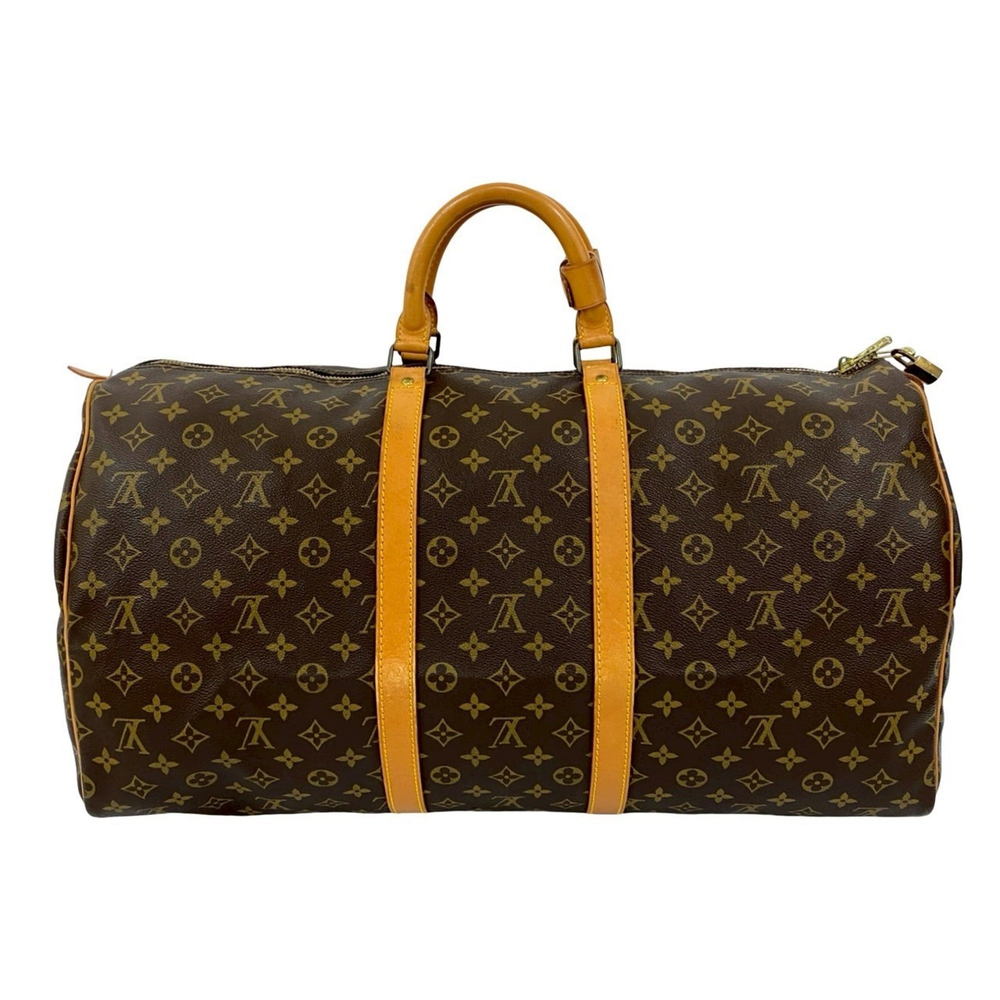 Louis Vuitton Brown Leather Pvc Boston Bag