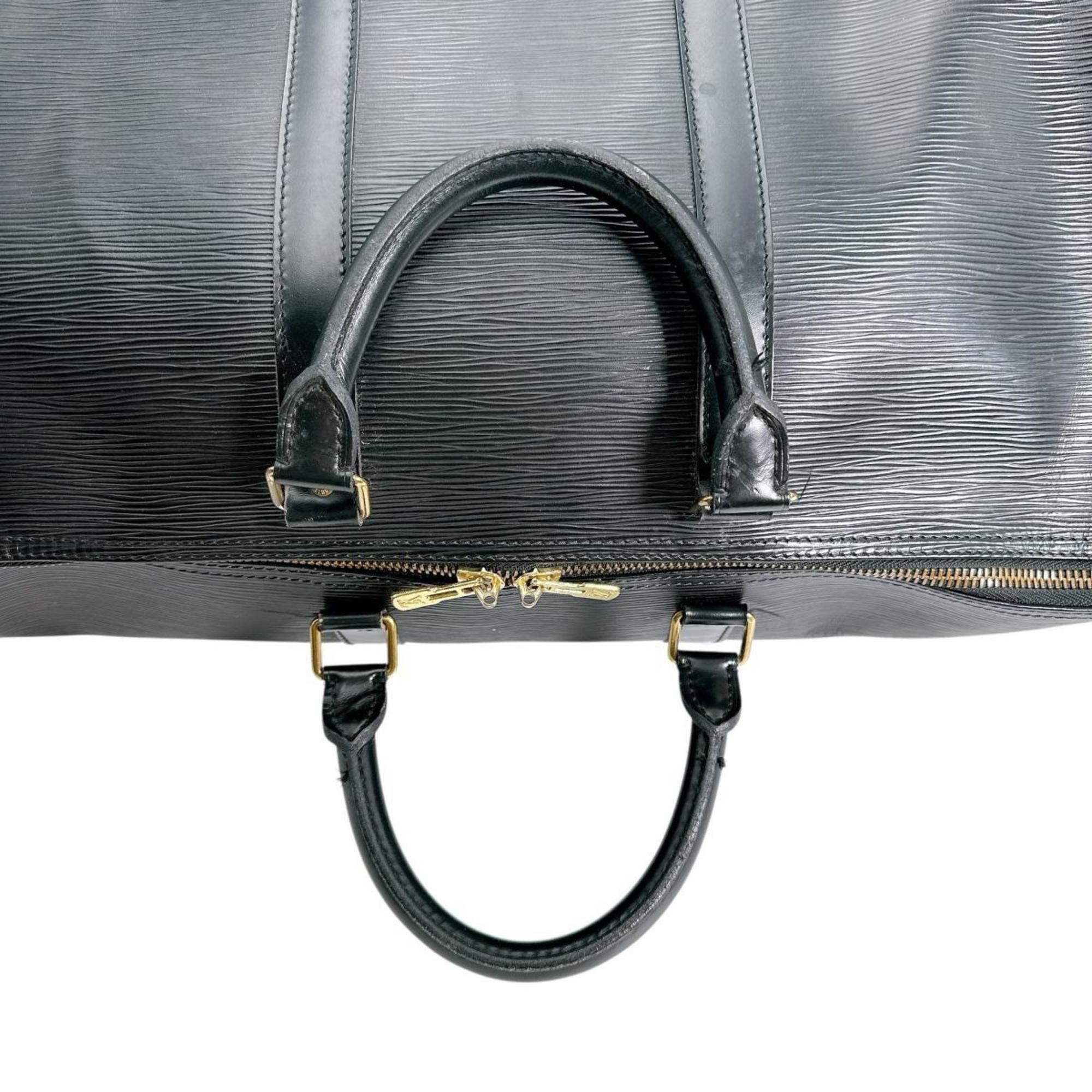 Louis Vuitton Black Epi Leather Boston Bag