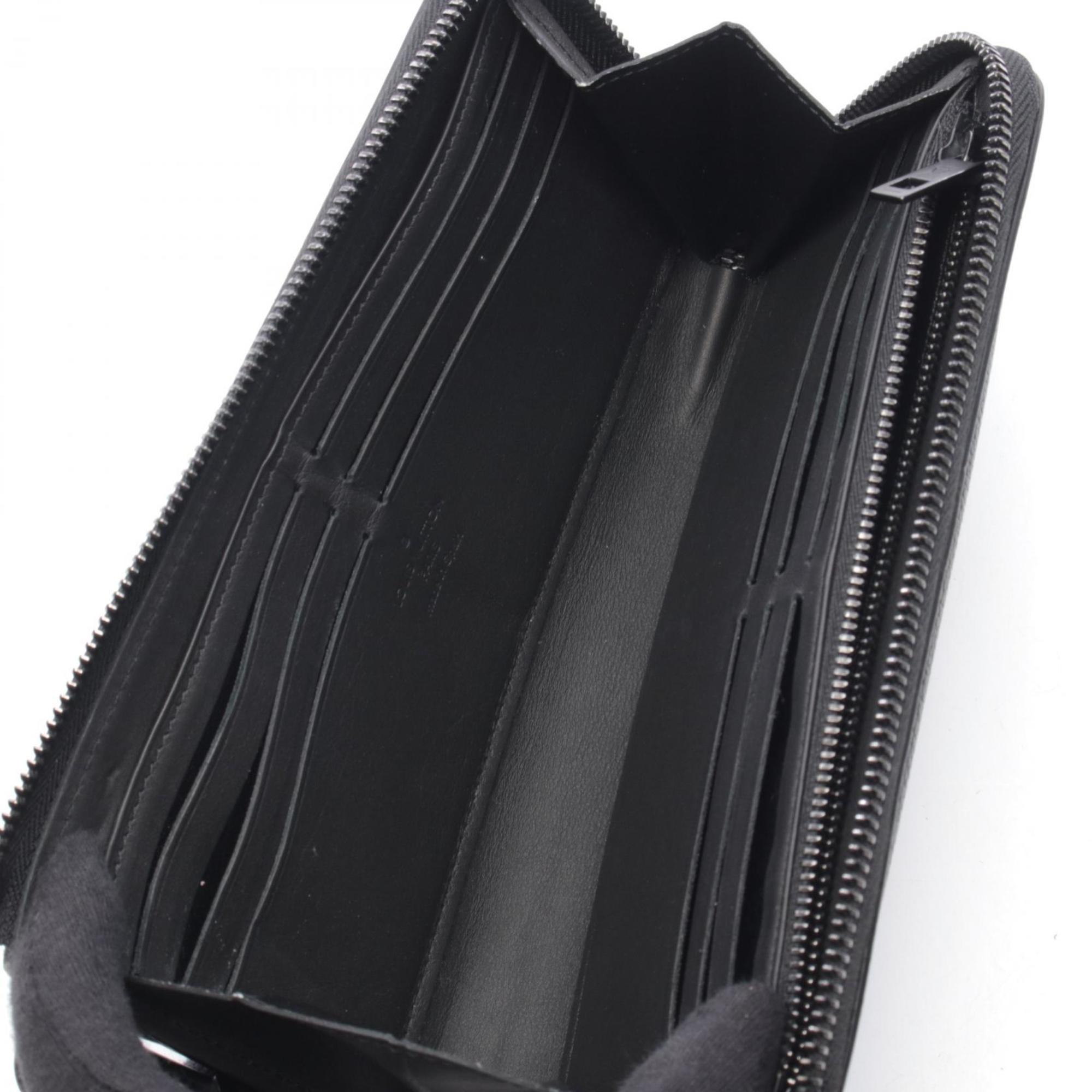 Louis Vuitton Black Noir Leather Long Wallet