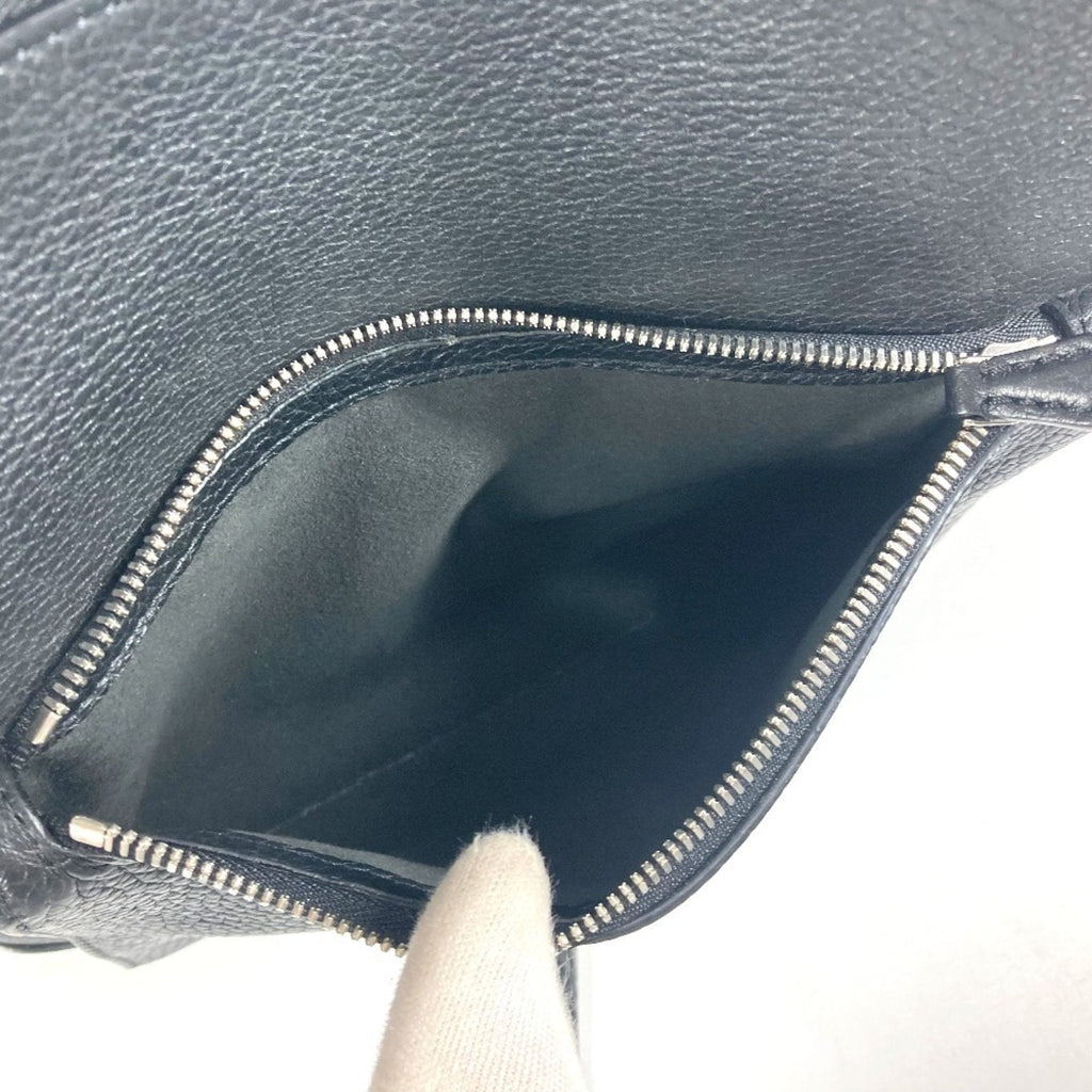 Louis Vuitton Black Noir Leather Messenger Bag Shoulder Bag