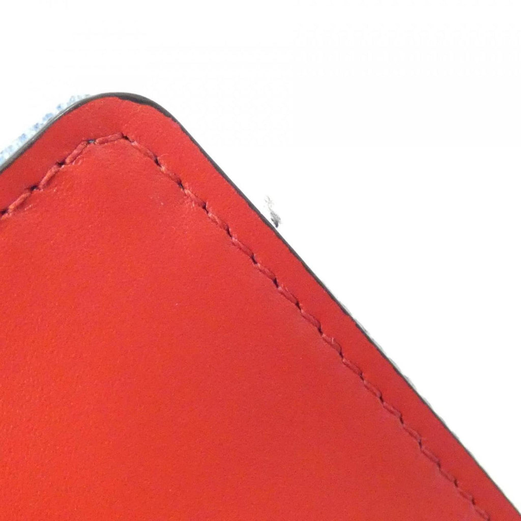Louis Vuitton Blue Red Color Canvas Leather Chain/Shoulder Wallet