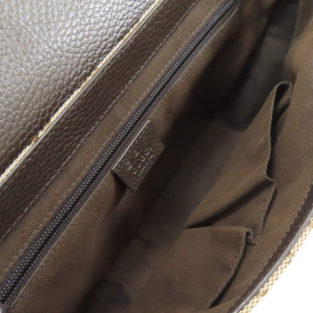 Gucci Brown Canvas Shoulder Bag (Pre-Owned)