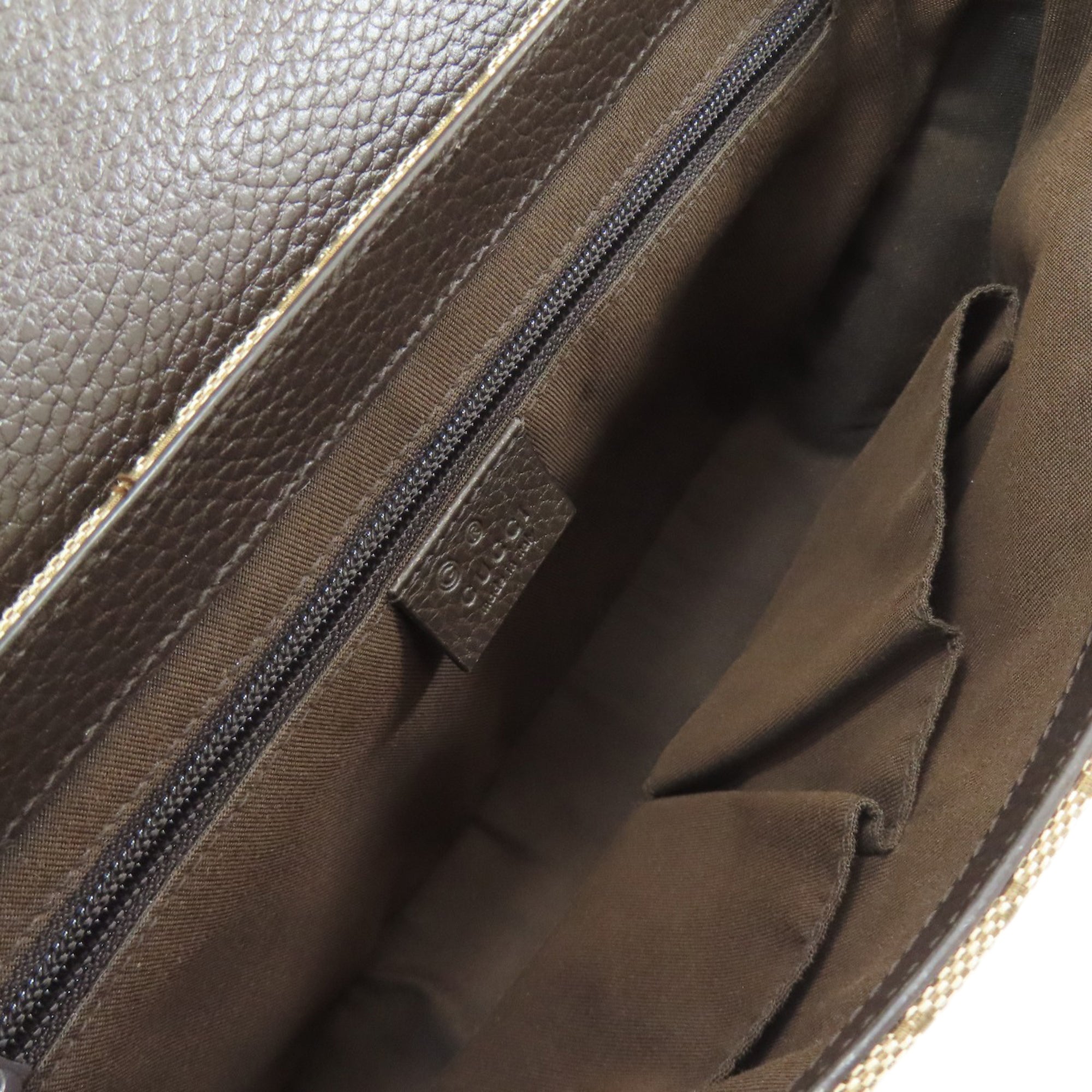 Gucci Brown Canvas Shoulder Bag (Pre-Owned)