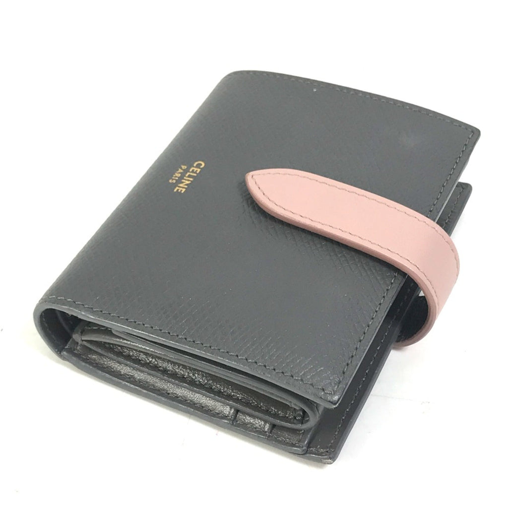 Celine Gray Leather Wallet (Tri-Fold)