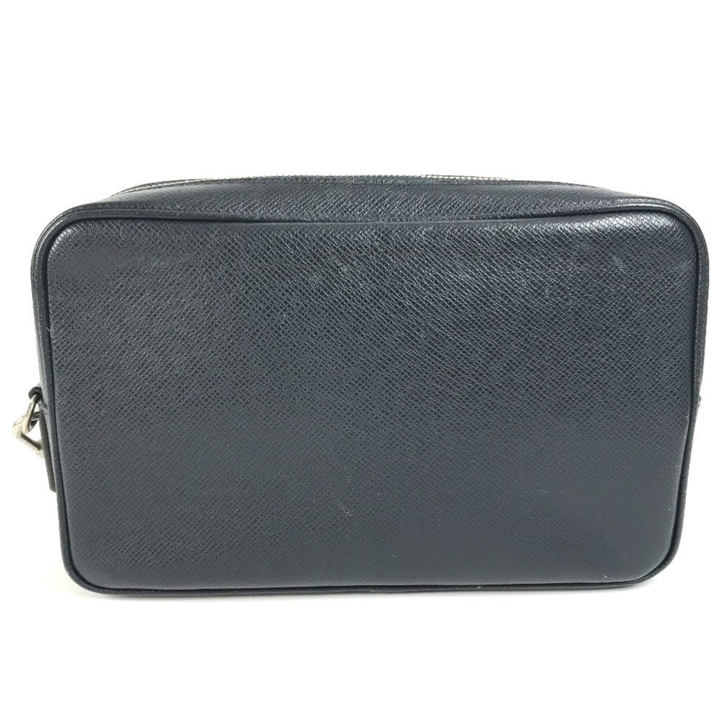 Louis Vuitton Navy Navy Blue Taiga Leather Clutch Bag Pochette Pouch