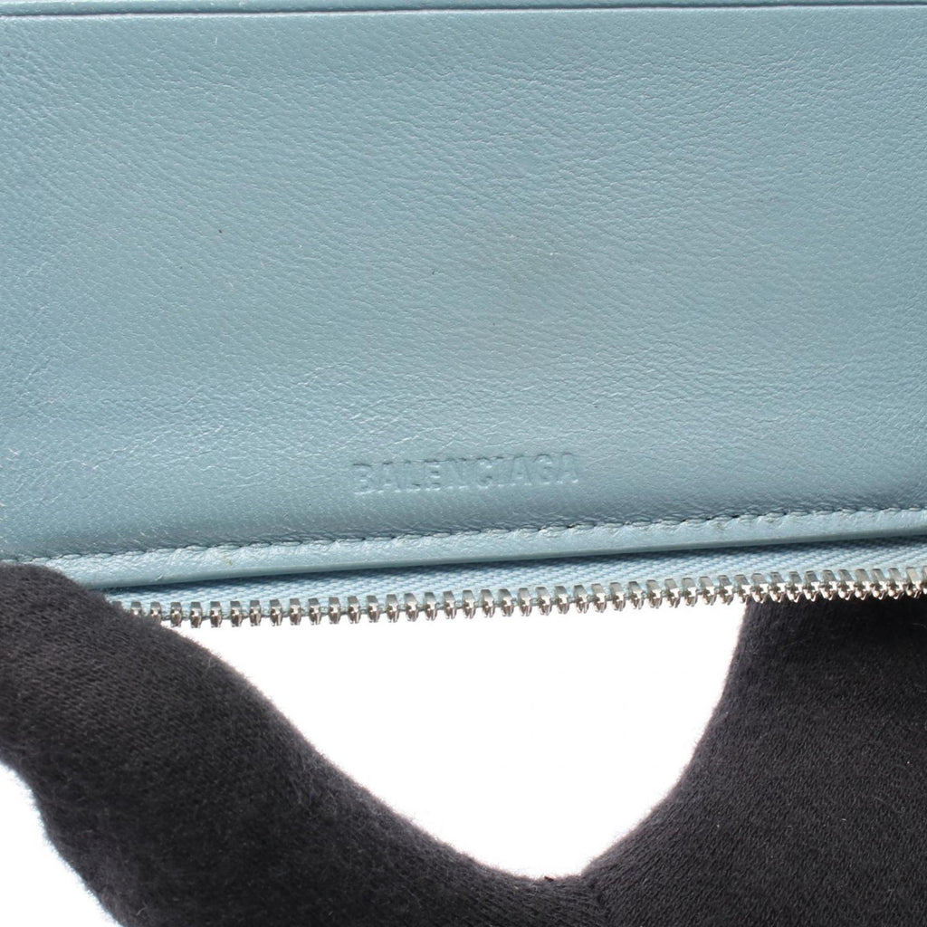 Balenciaga Blue Leather Wallet (Bi-Fold)