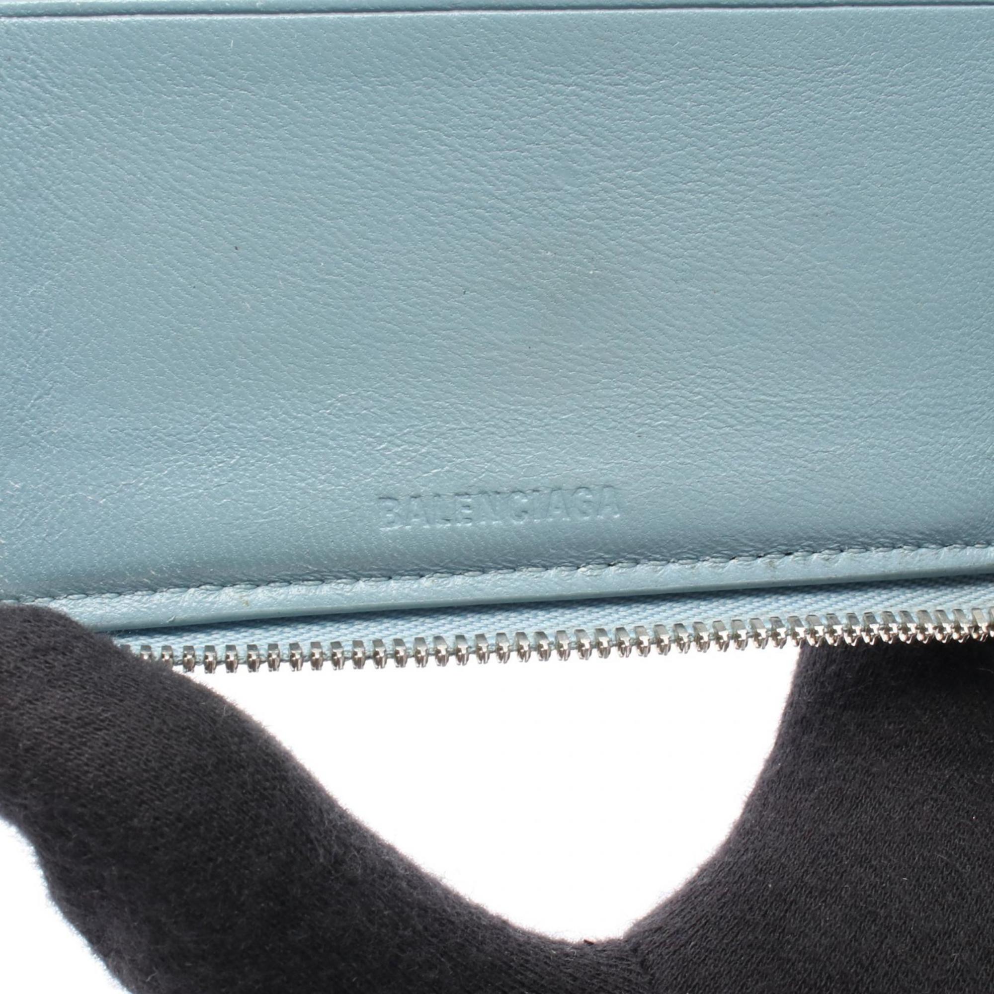 Balenciaga Blue Leather Wallet (Bi-Fold)