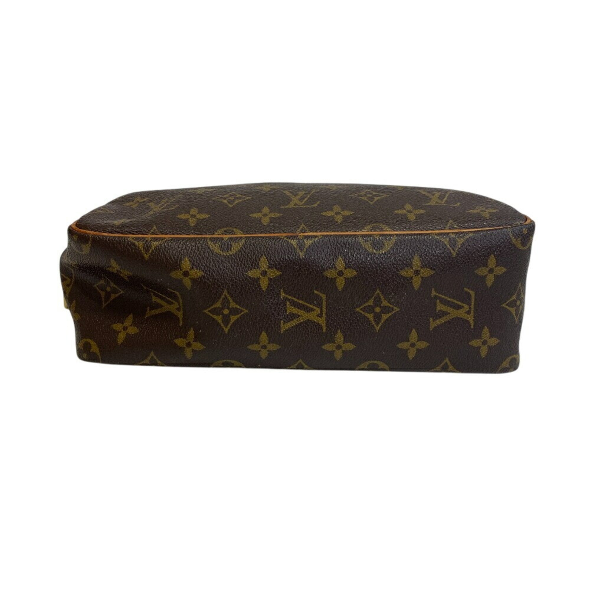 Louis Vuitton Brown Leather Clutch Bag Pouch