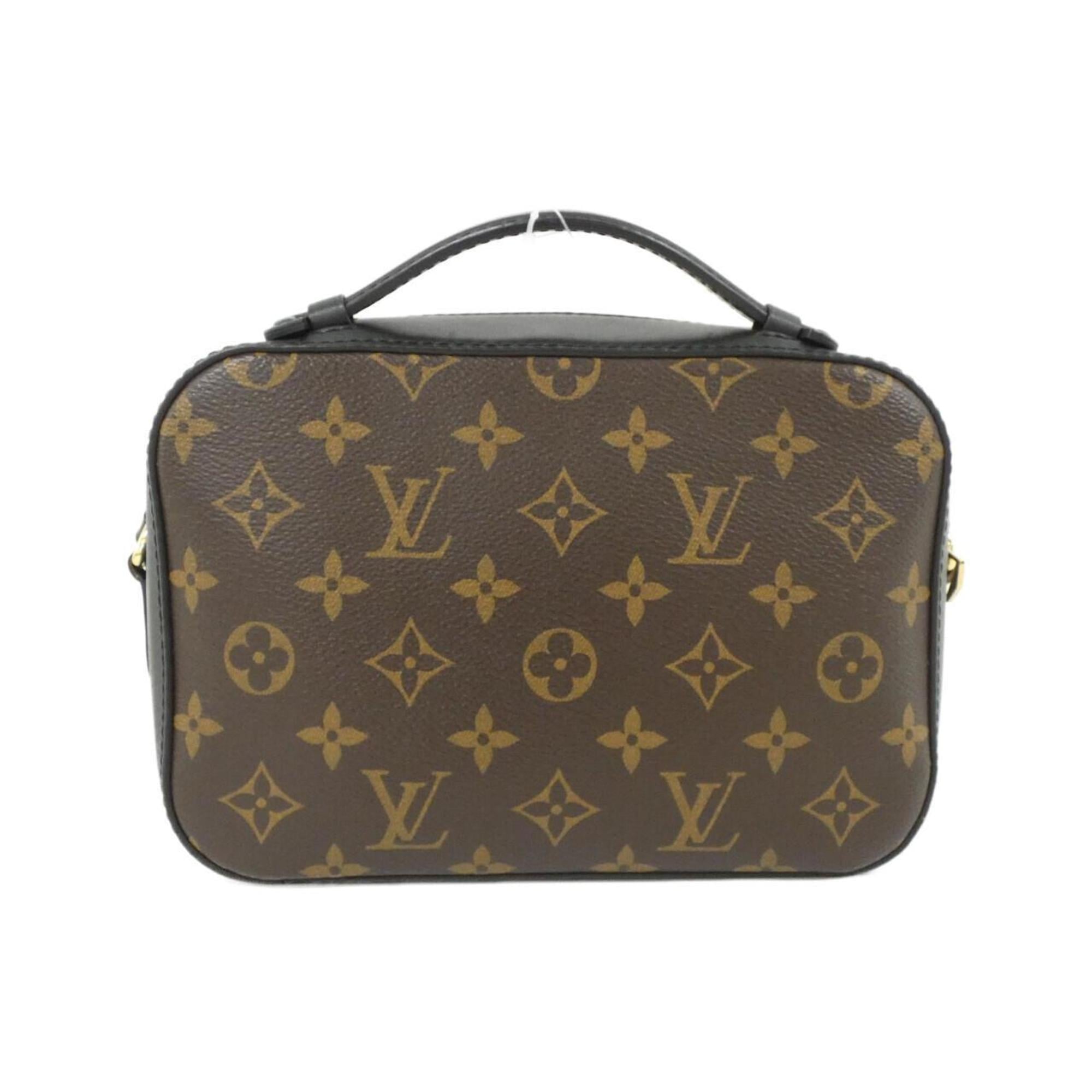 Louis Vuitton Black Marron Coated Canvas Leather Shoulder Bag