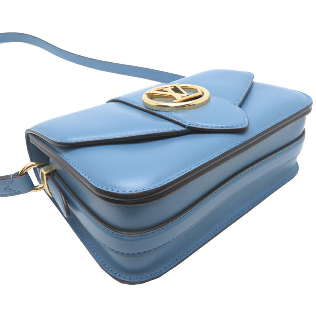Louis Vuitton Blue Leather Shoulder Bag