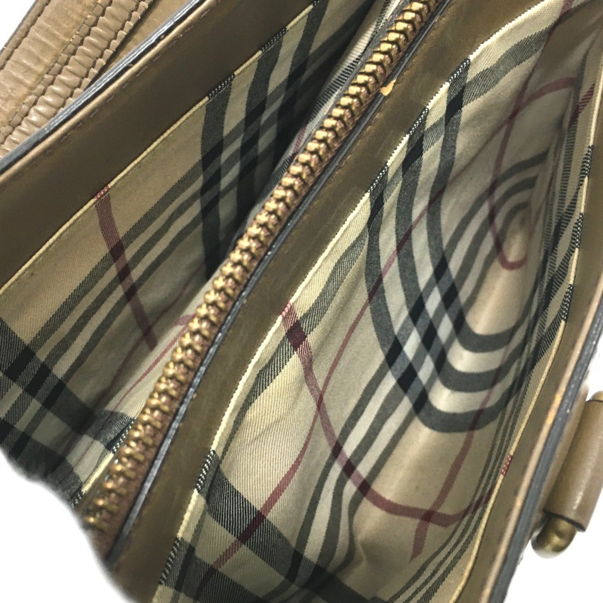 Burberry Brown Leather Shoulder Bag Tote Bag