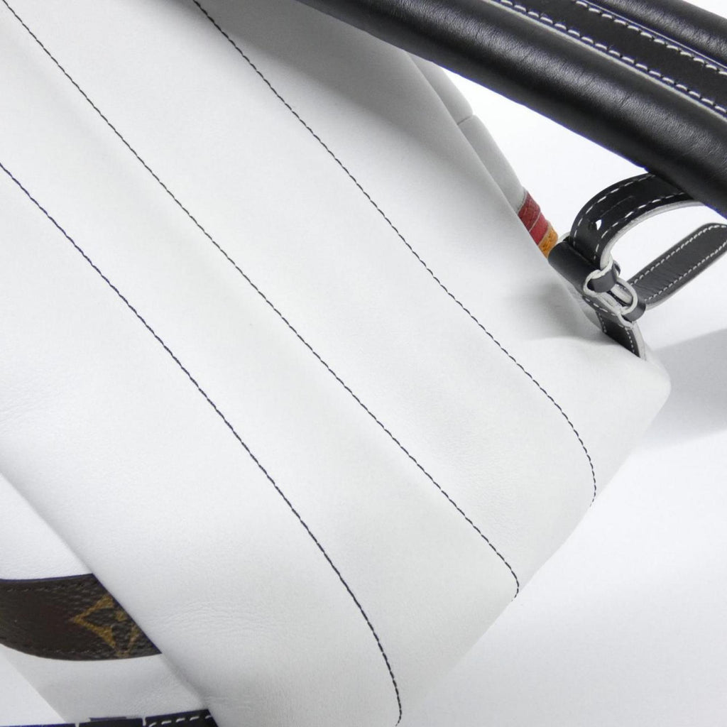 Louis Vuitton Blanc Multi-Color White Leather Backpack
