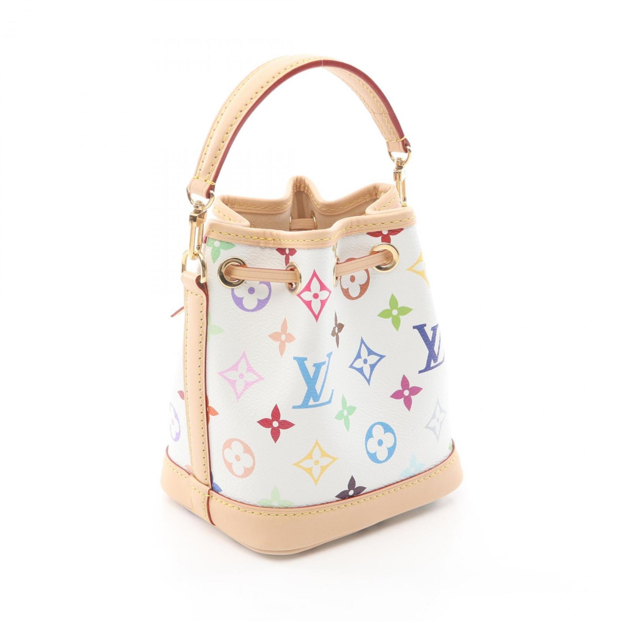 Louis Vuitton White Coated Canvas Leather Handbag