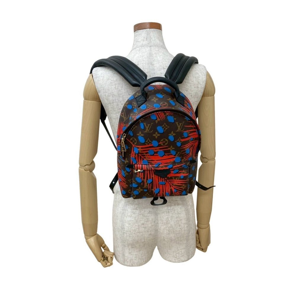 Louis Vuitton Blue Brown Red Color Leather Pvc Backpack