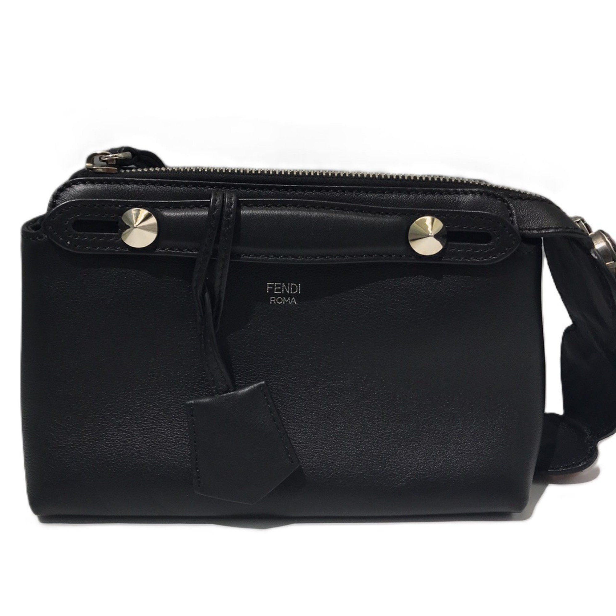 Fendi Black Leather Handbag Shoulder Bag
