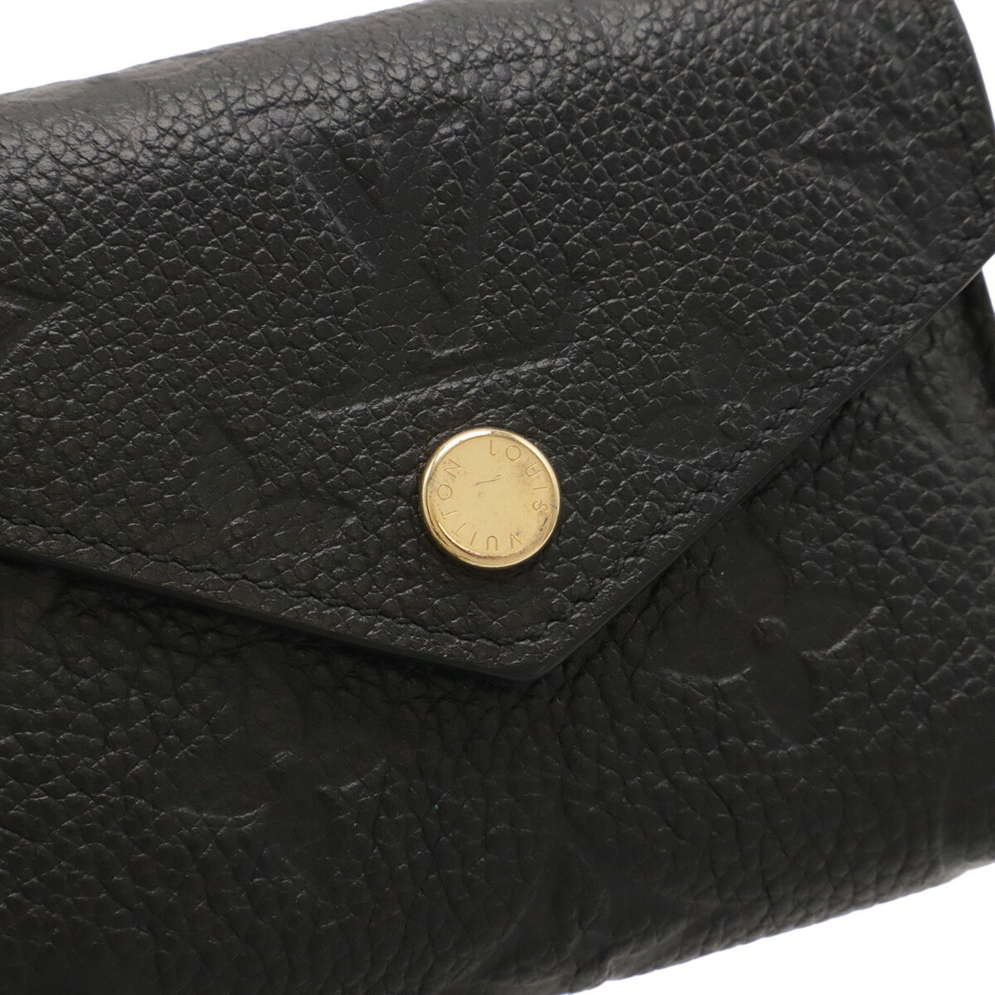 Louis Vuitton Black Noir Monogram Empreinte Leather Wallet (Tri-Fold)