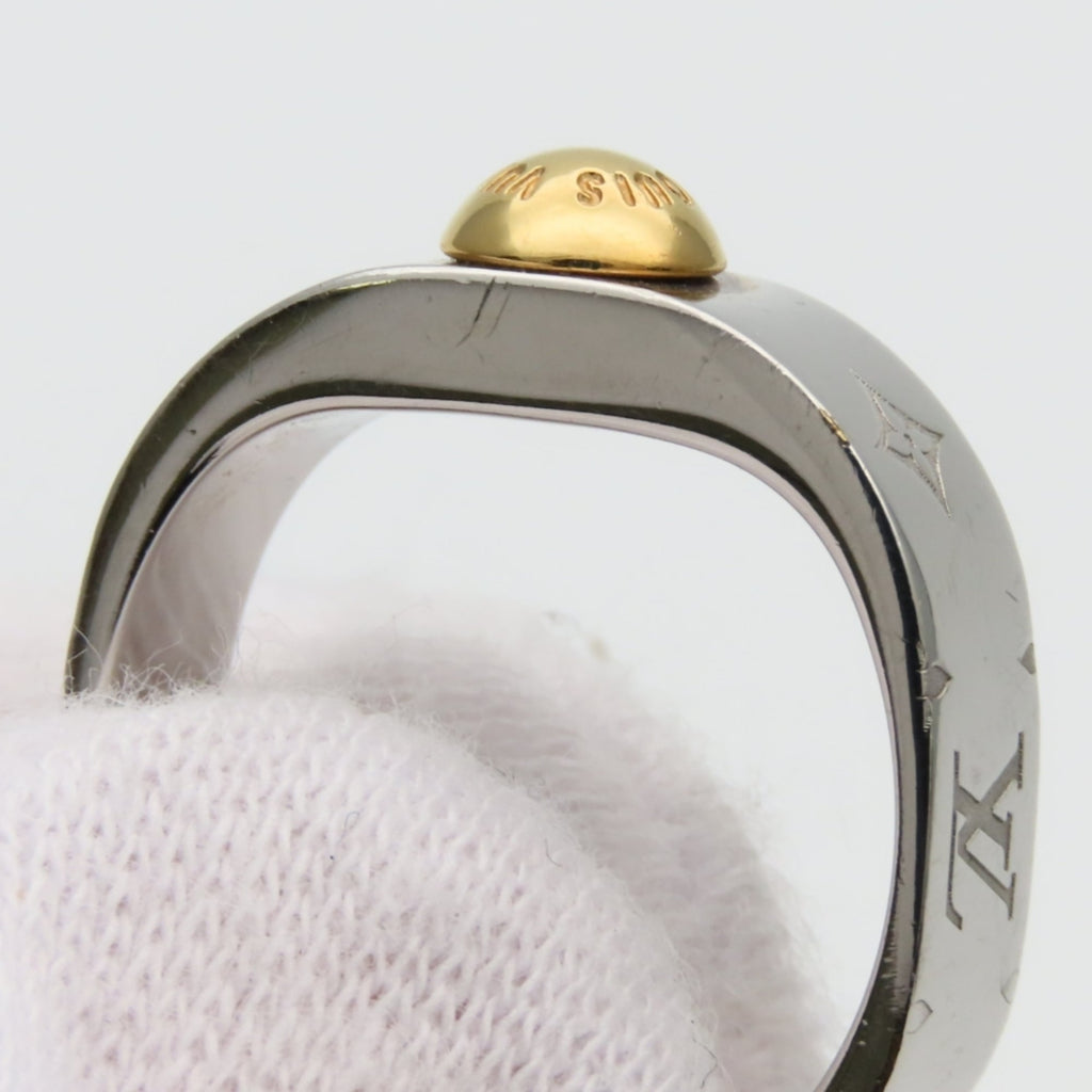Louis Vuitton Silver Metal Band Ring