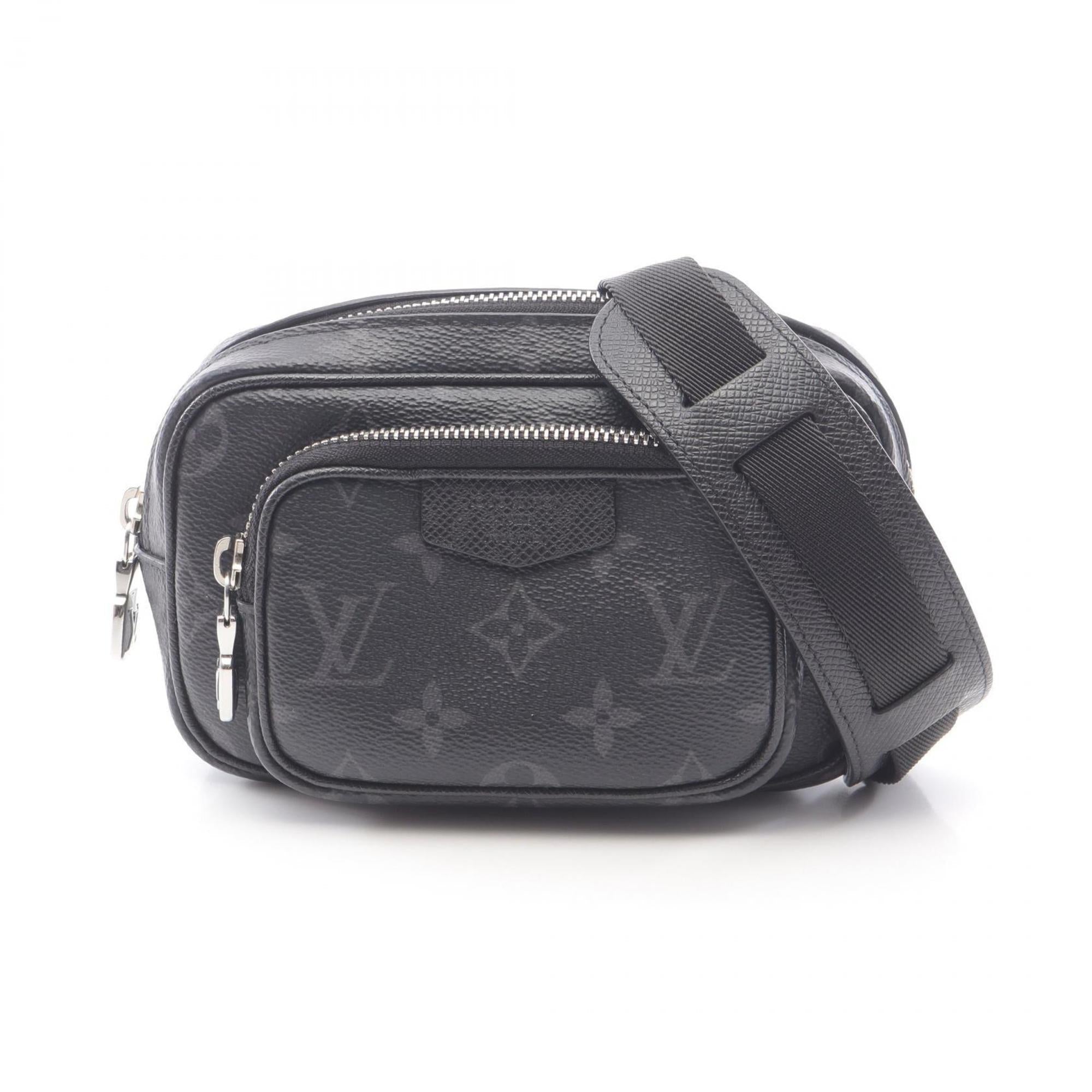 Louis Vuitton Black Coated Canvas Leather Fanny Pack Pochette
