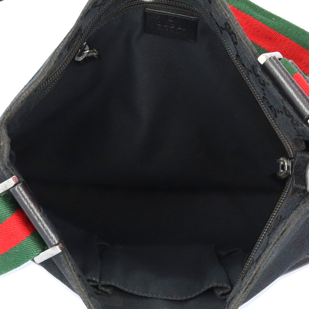 Gucci Black Gg Canvas Shoulder Bag (Pre-Owned)