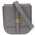 Burberry Gray Leather Fanny Pack Pouch