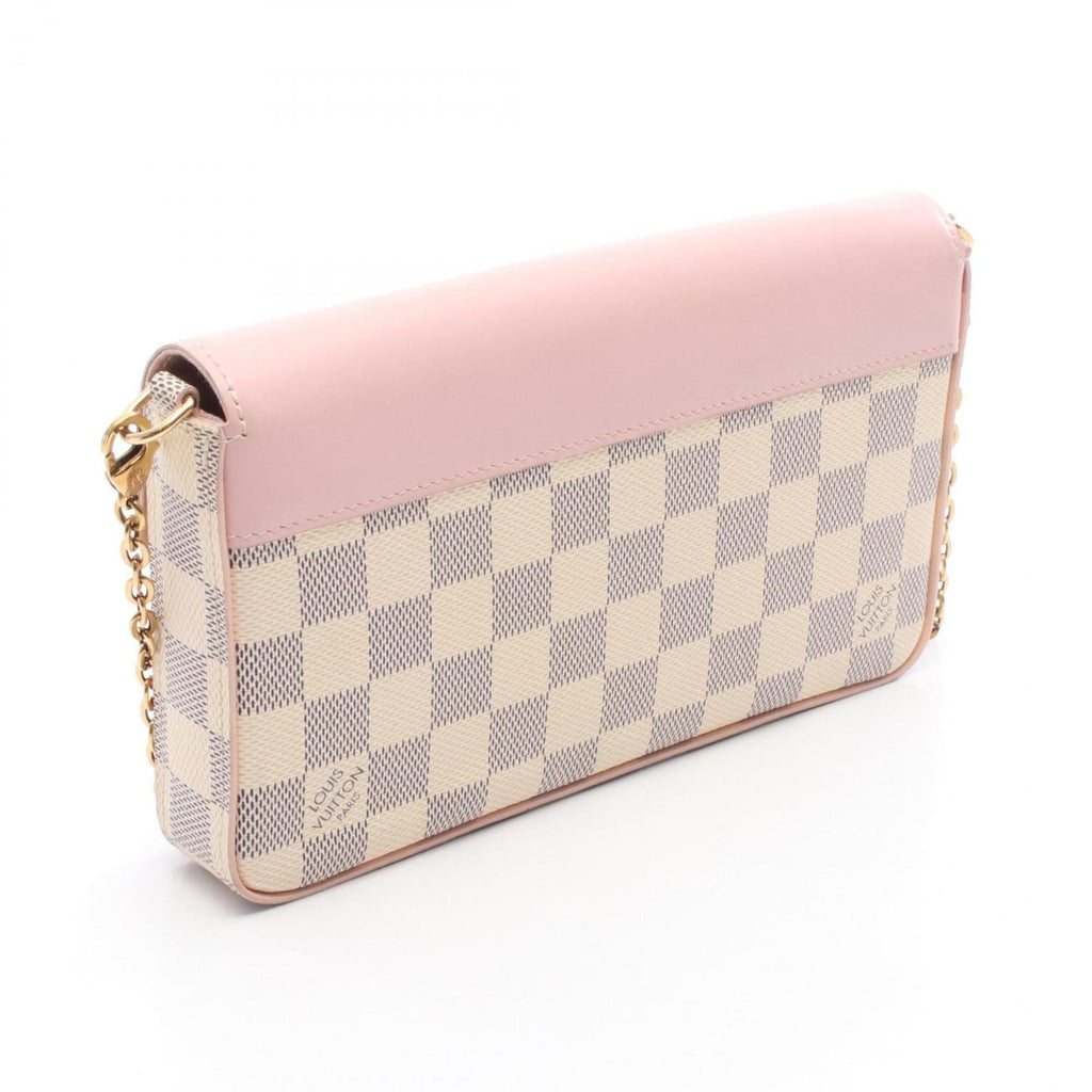 Louis Vuitton Pink White Pvc Leather Pochette Shoulder Bag
