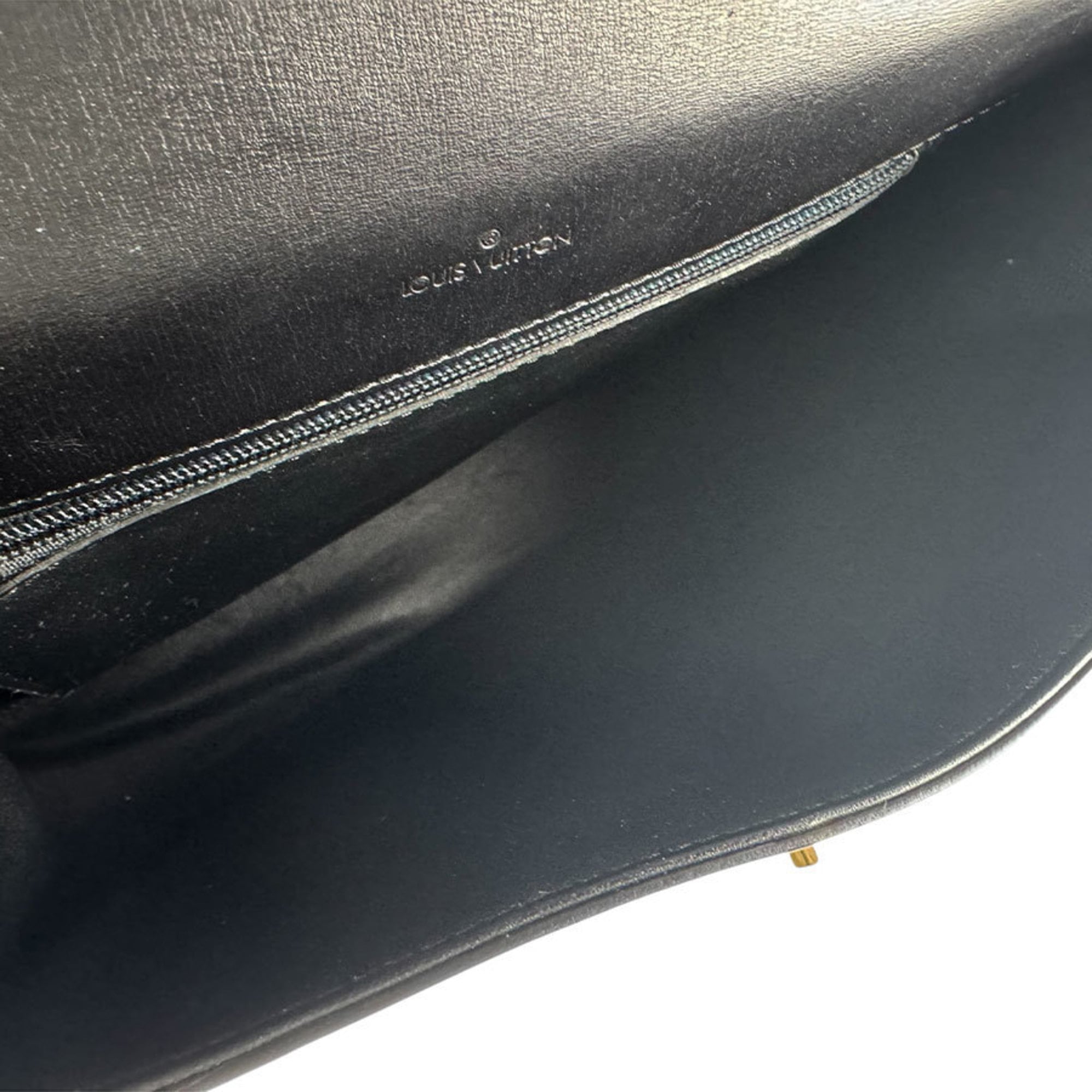 Louis Vuitton Noir Leather Shoulder Bag