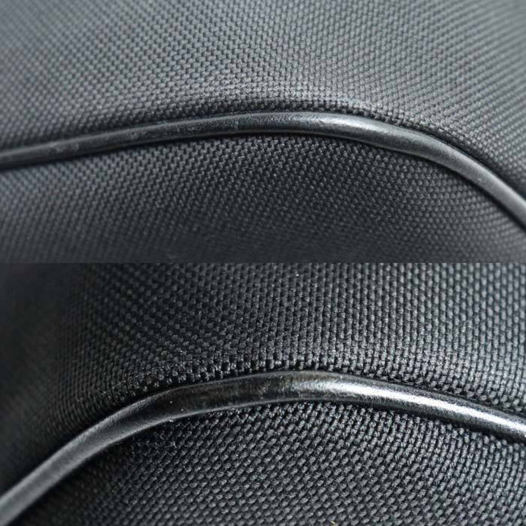 Prada Black Canvas Leather Shoulder Bag