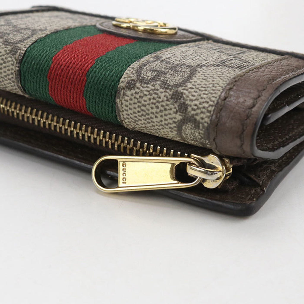 Gucci Gg Supreme Beige Gg Supreme Wallet (Tri-Fold) (Pre-Owned)