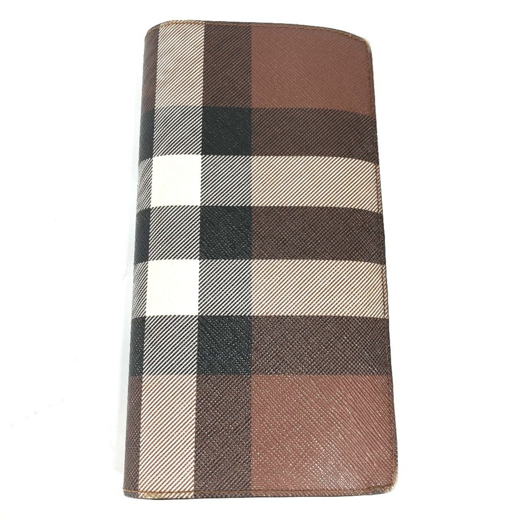 Burberry Brown Pvc Long Wallet (Bi-Fold)
