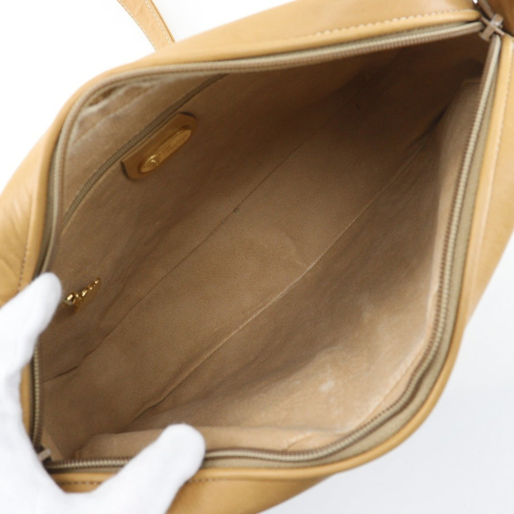 Gucci Beige Leather Shoulder Bag (Pre-Owned)