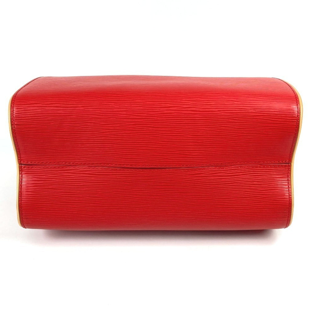Louis Vuitton Red Color Epi Leather Boston Bag Handbag Shoulder Bag