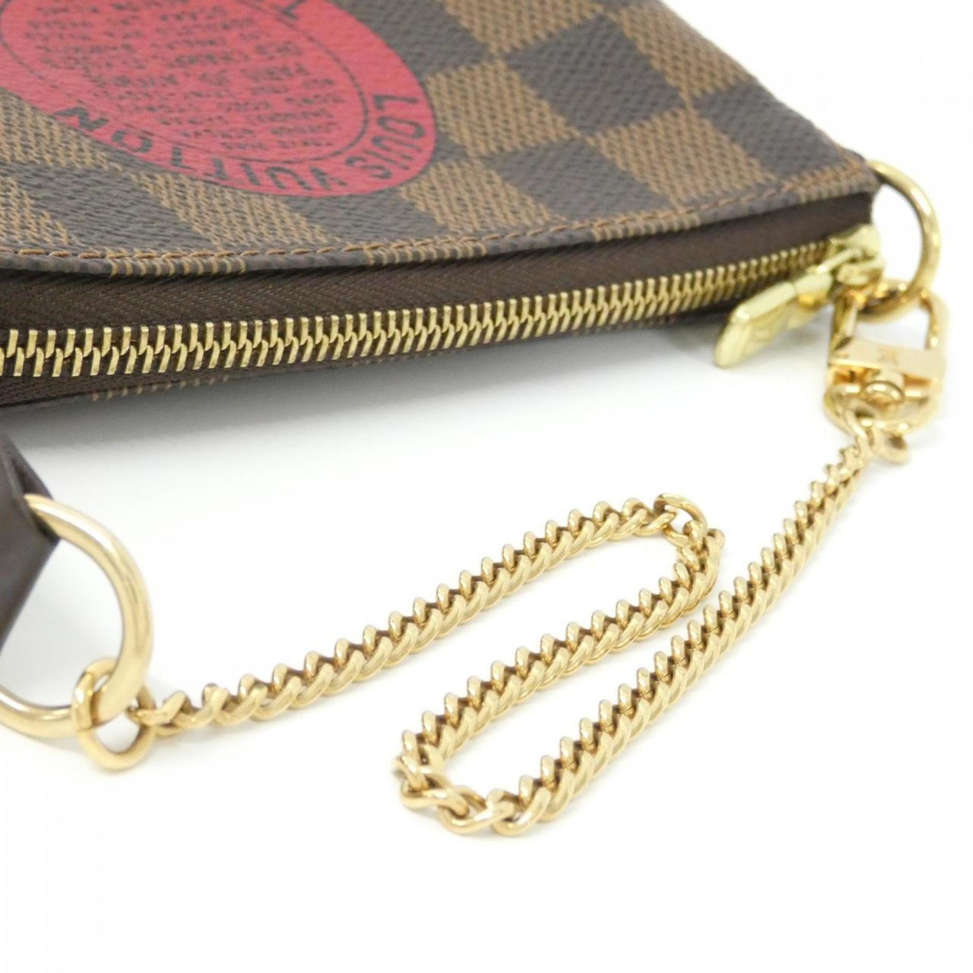 Louis Vuitton Damier Ebene Coated Canvas Pochette Pouch
