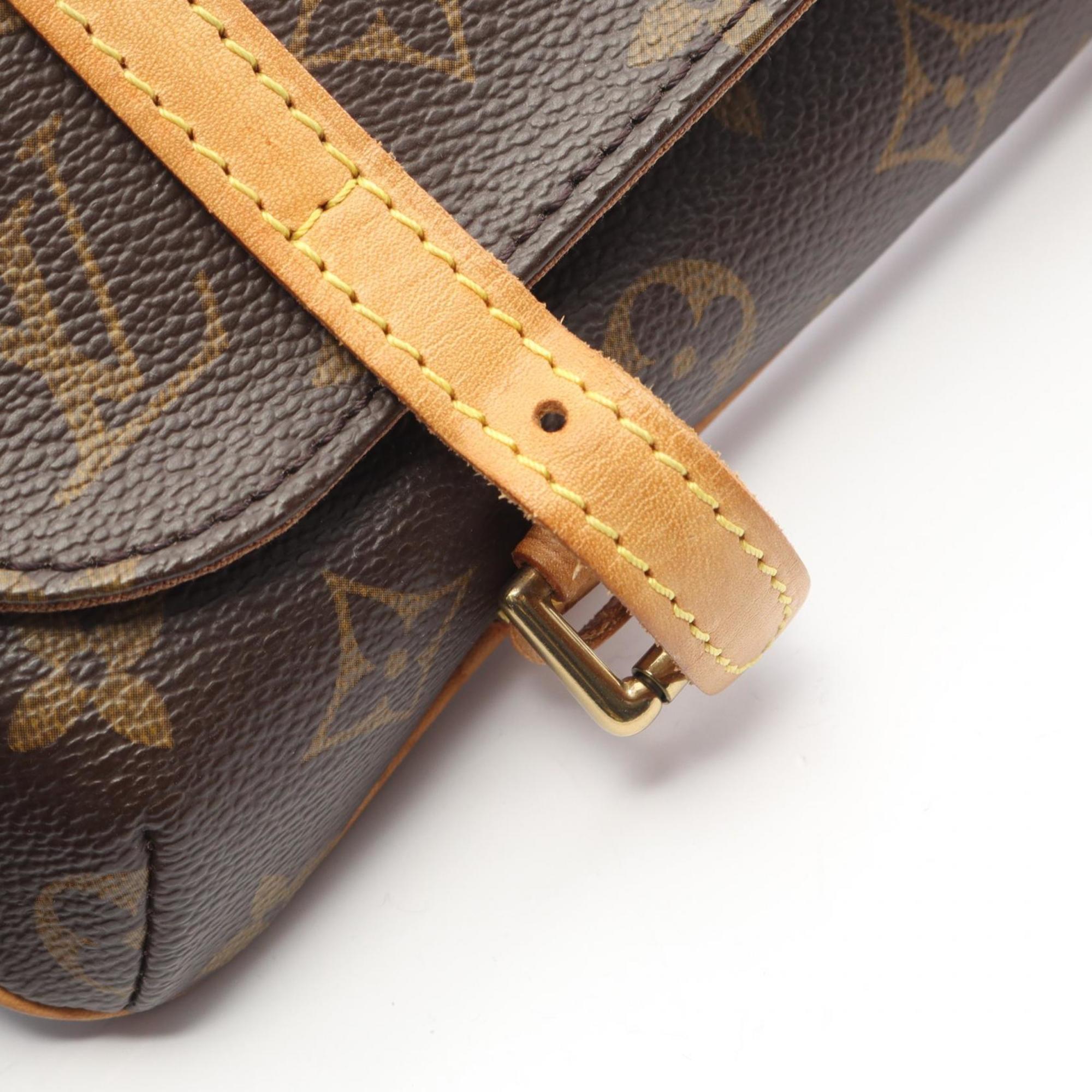 Louis Vuitton Brown Monogram Coated Canvas Leather Fanny Pack Handbag Pochette