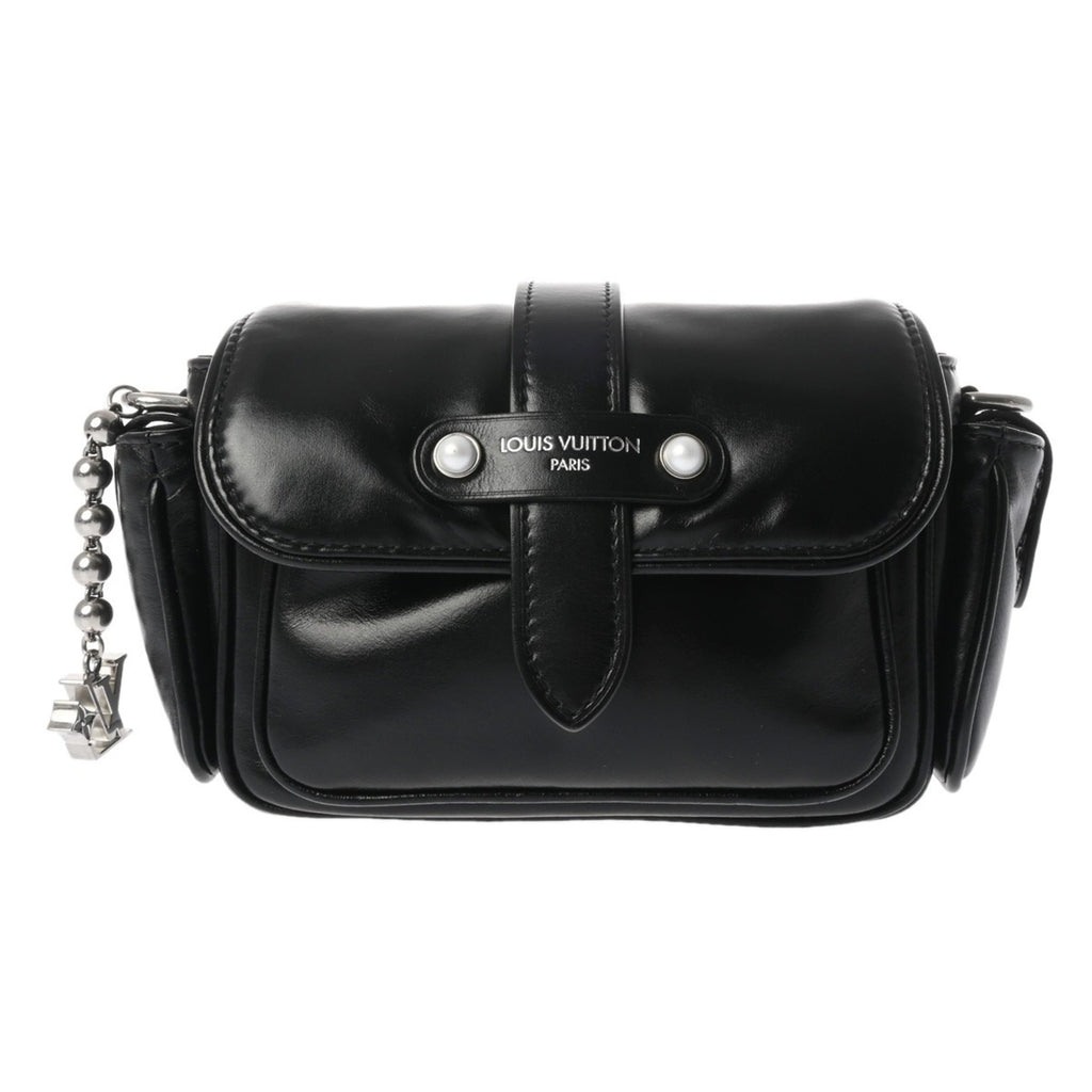 Louis Vuitton Black Leather Shoulder Bag