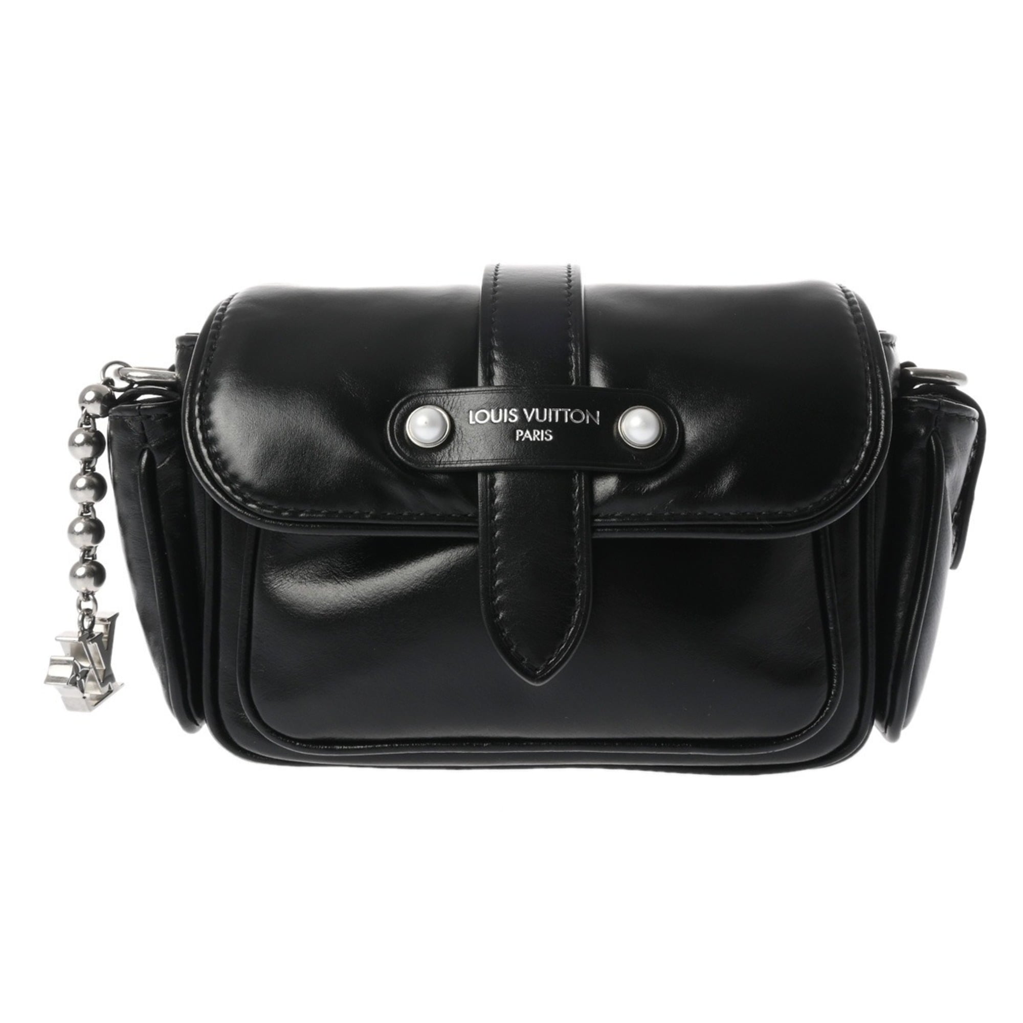 Louis Vuitton Black Leather Shoulder Bag