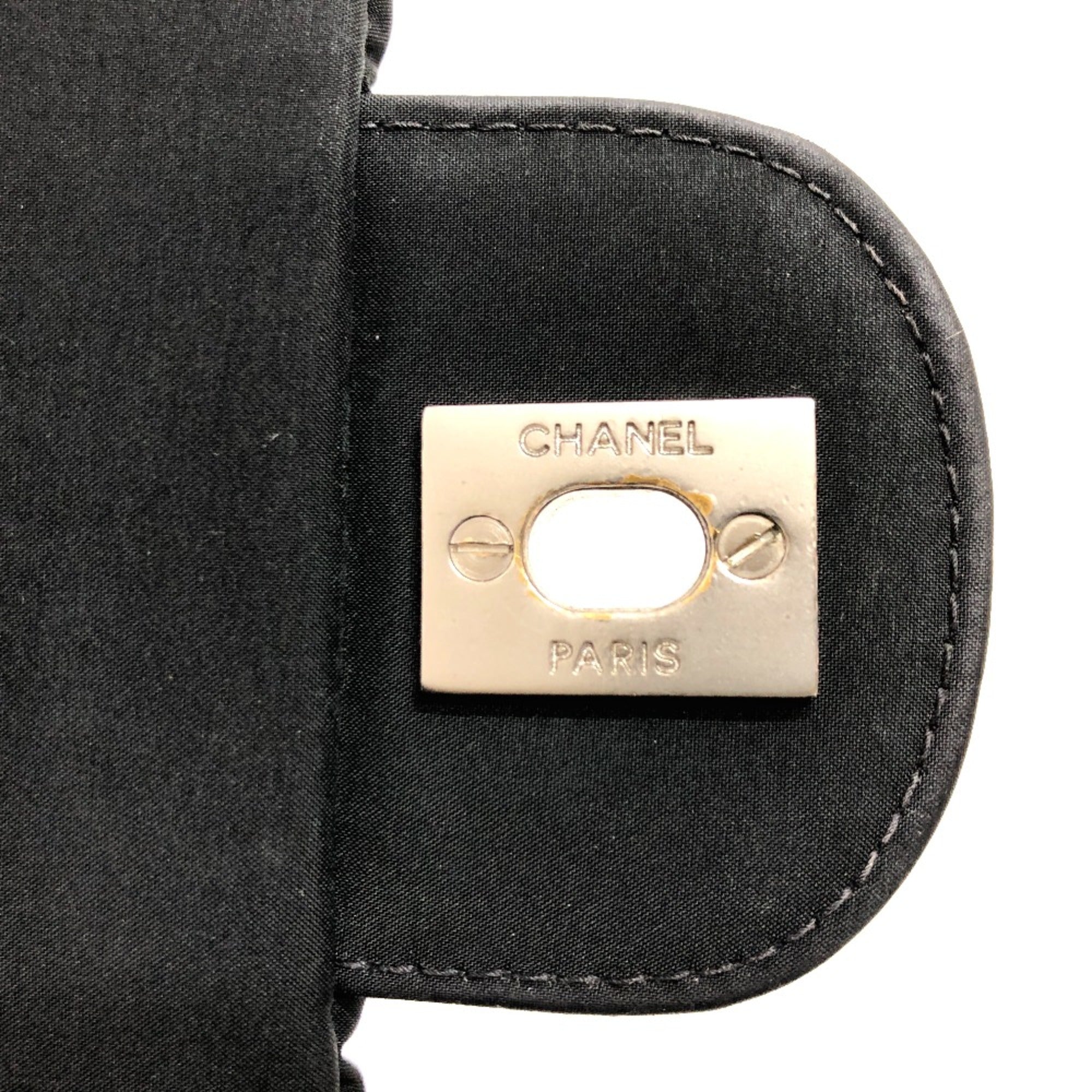 Chanel Black Cloth Shoulder Bag