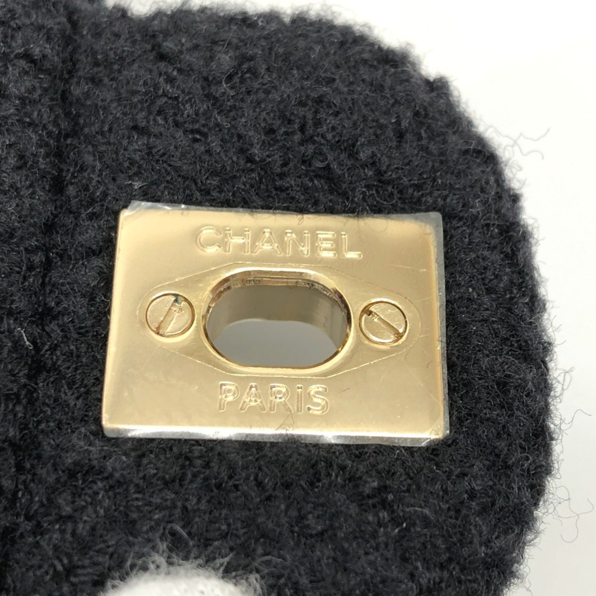 Chanel Black Canvas Shoulder Bag
