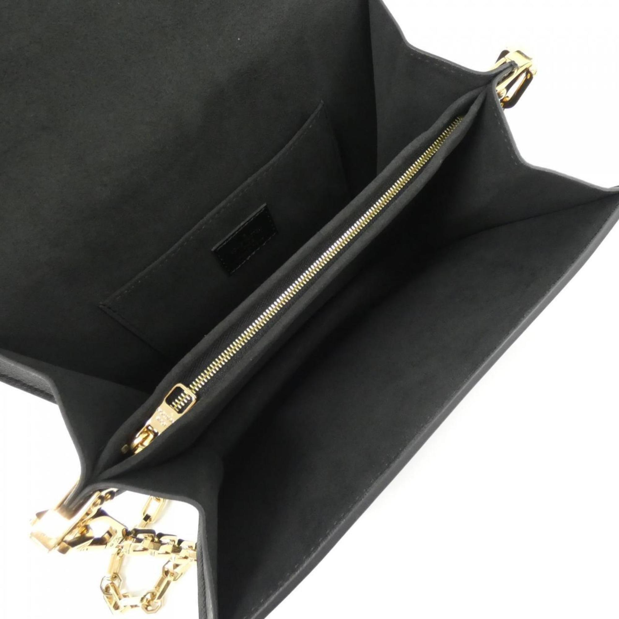 Louis Vuitton Black Leather Shoulder Bag