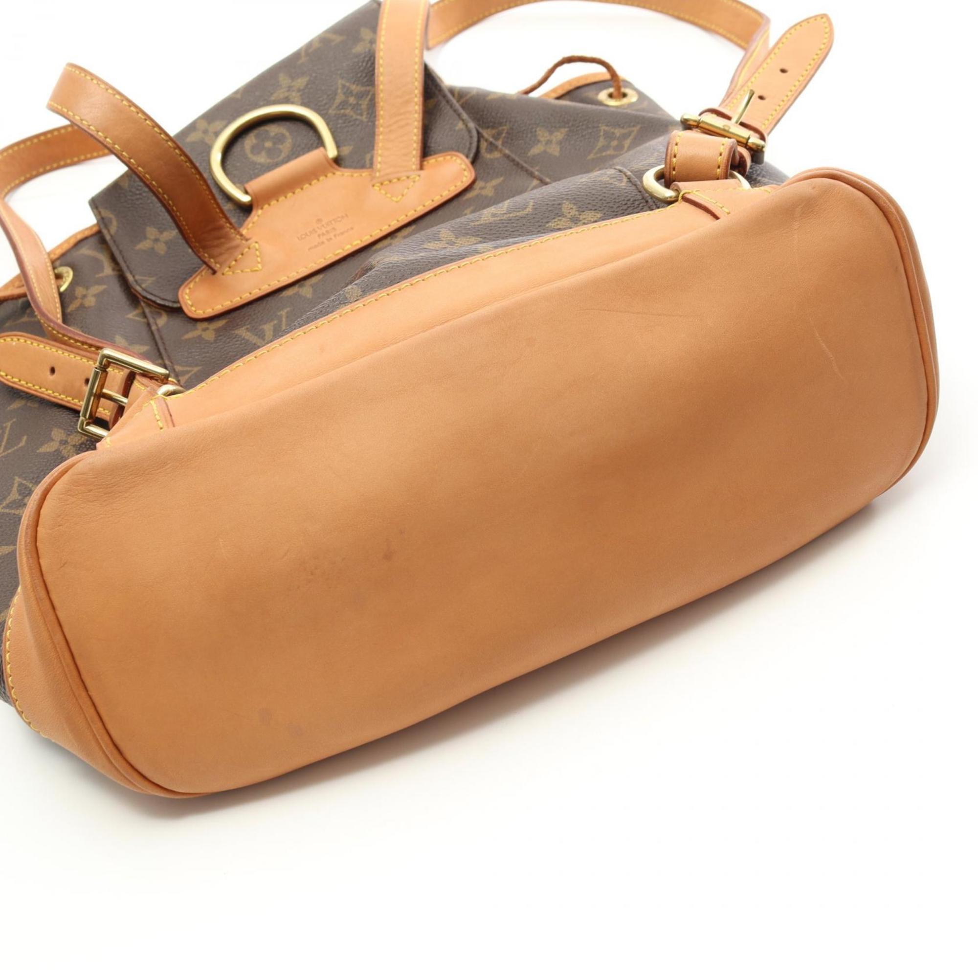 Louis Vuitton Brown Coated Canvas Leather Backpack