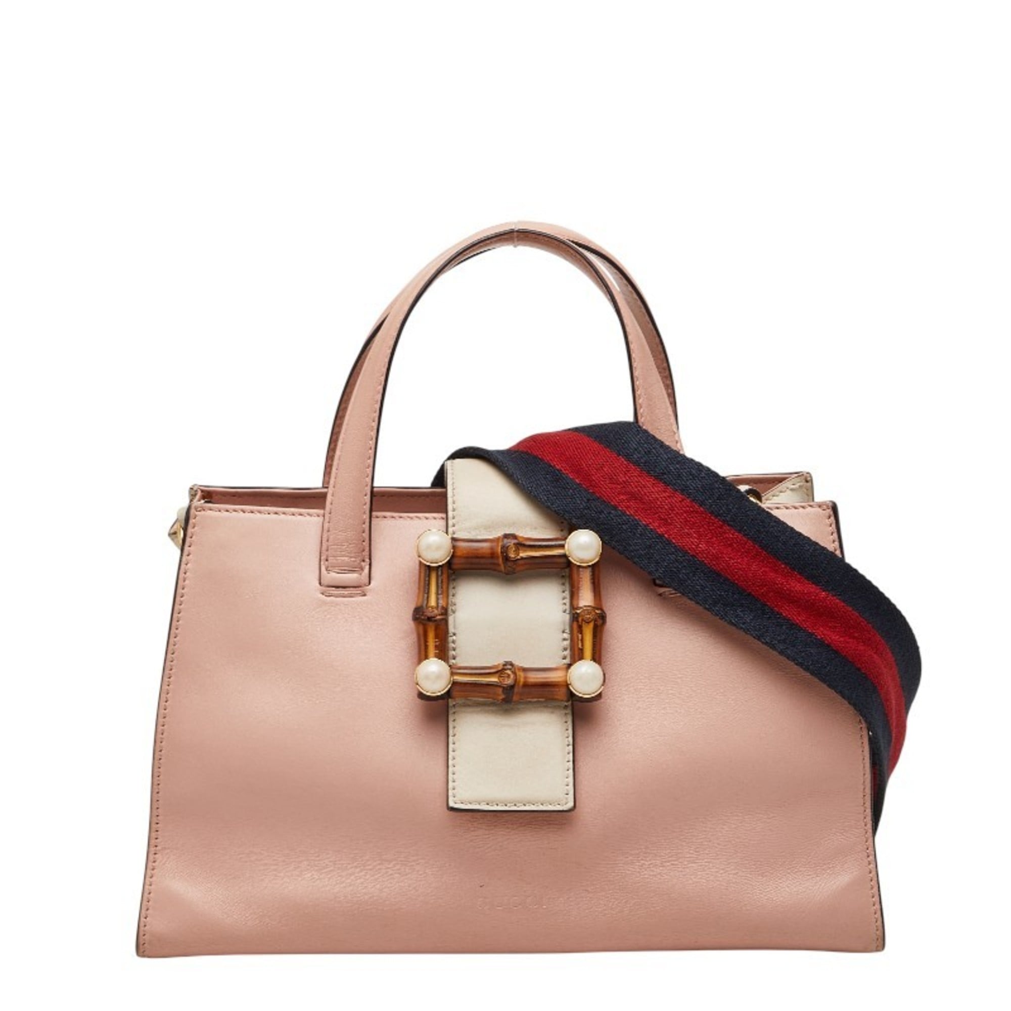 Gucci Ivory Pink Leather Handbag Shoulder Bag (Pre-Owned)