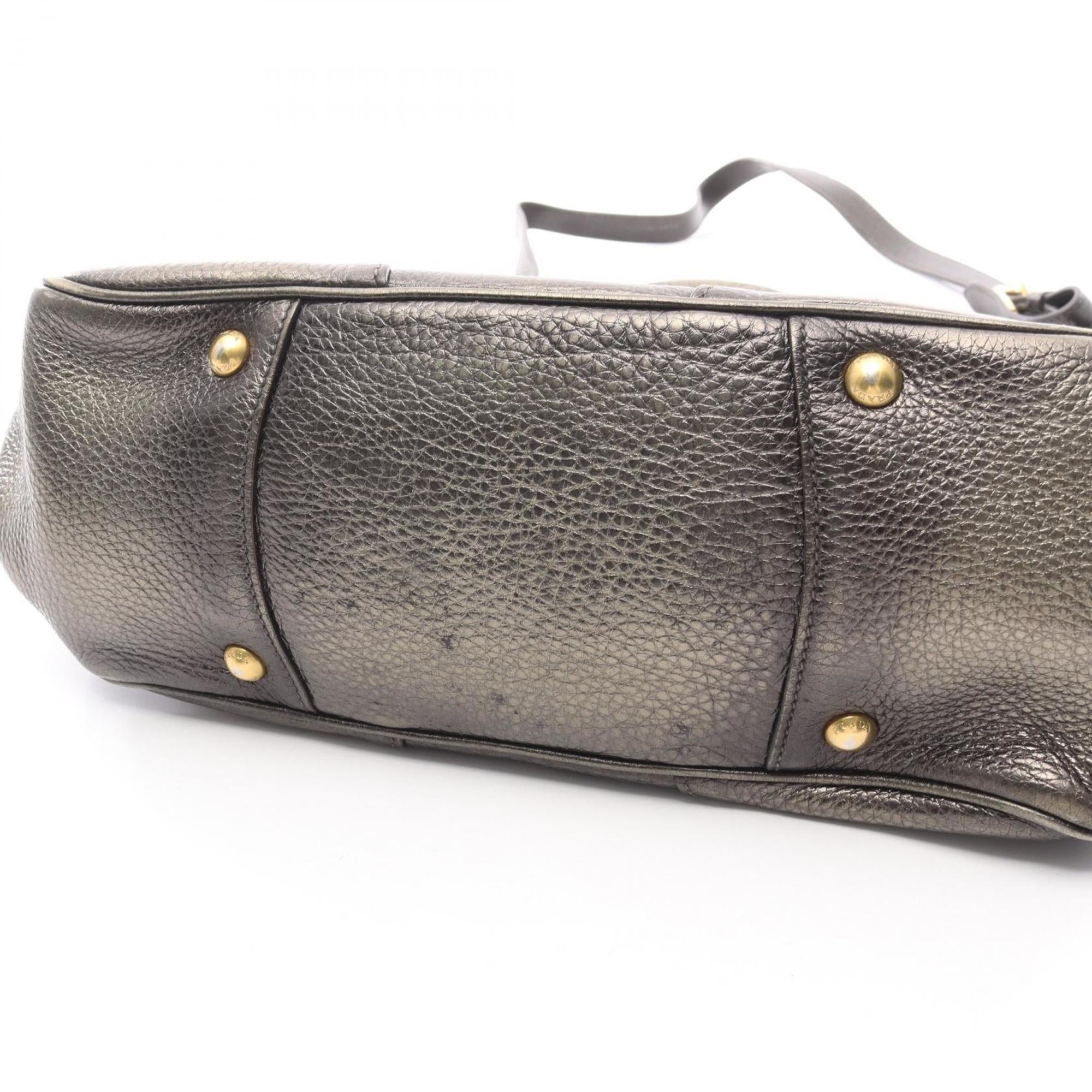 Prada Khaki Leather Handbag