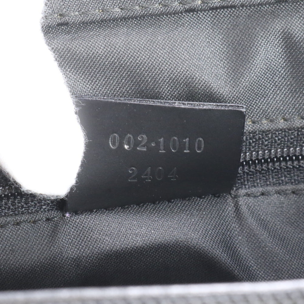 Gucci Black Leather Nylon Handbag Shoulder Bag Tote Bag (Pre-Owned)