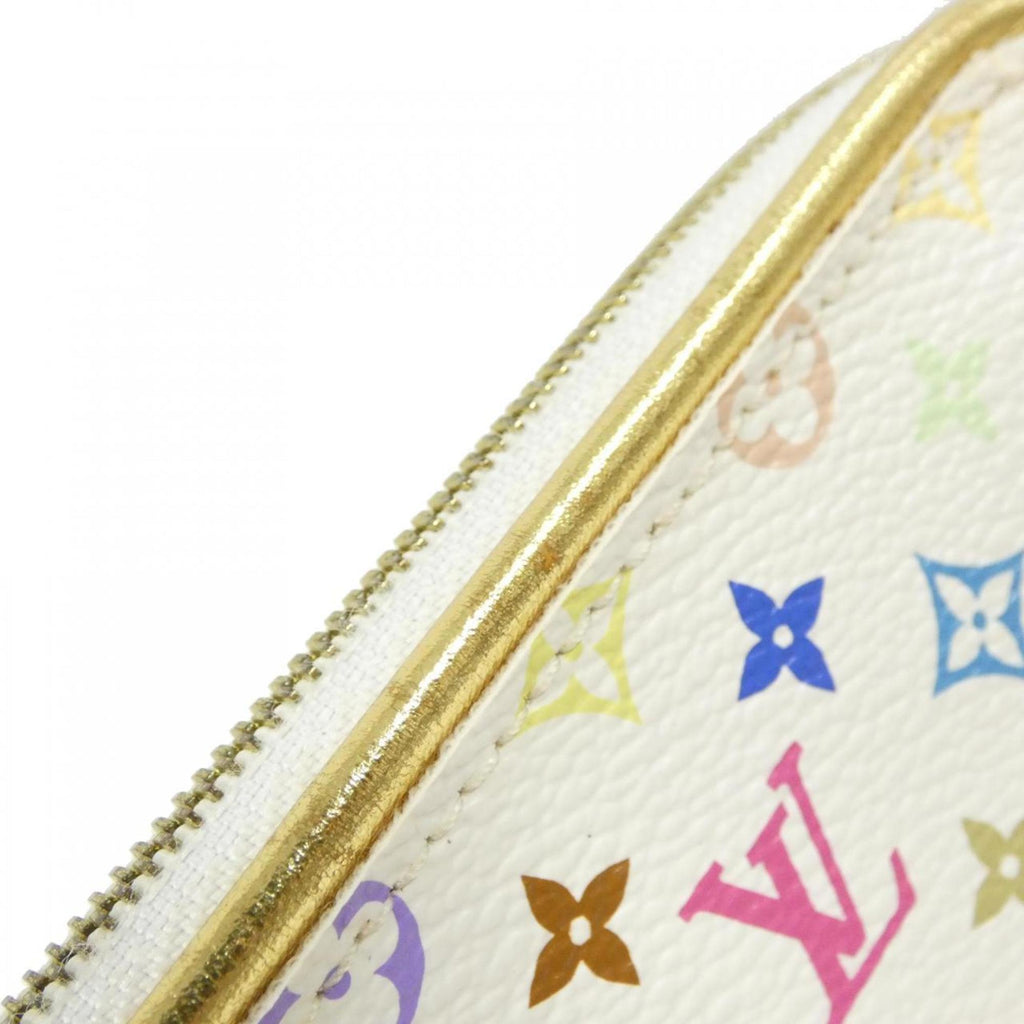 Louis Vuitton Multi-Color White Coated Canvas Pouch
